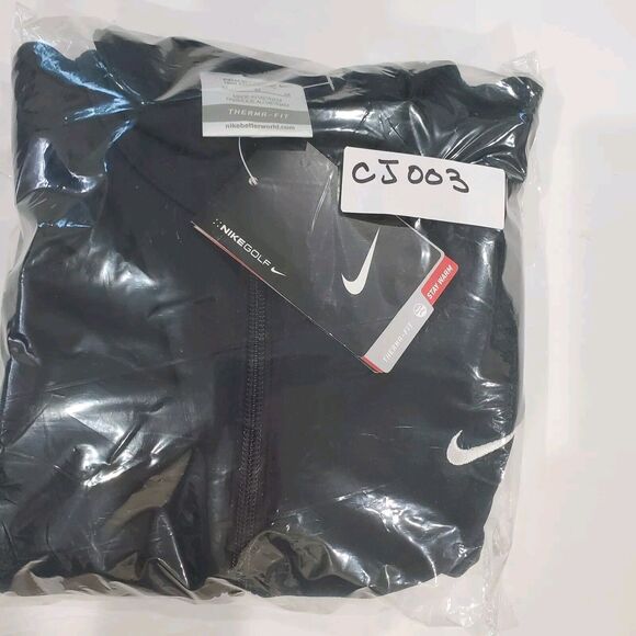 Nike Golf Jacket Womens M Therma-Fit Fleece Full Zip Black Performance 432454 - Picture 10 of 10